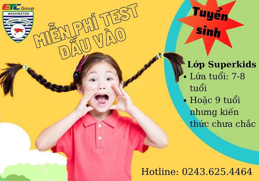 Washington English tuyển sinh lớp Superkids